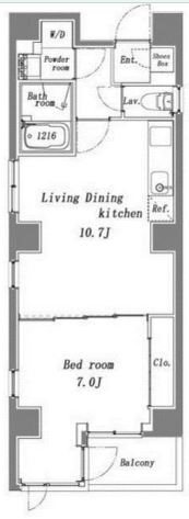ププレ日本橋        403号室 間取り