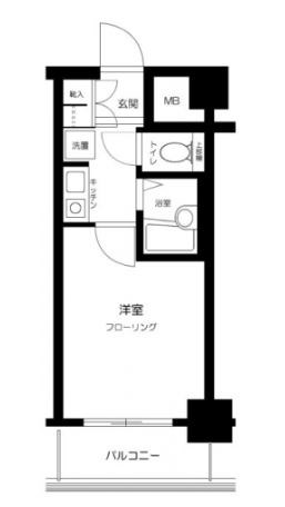 フォルトゥナ日本橋   1002号室 間取り