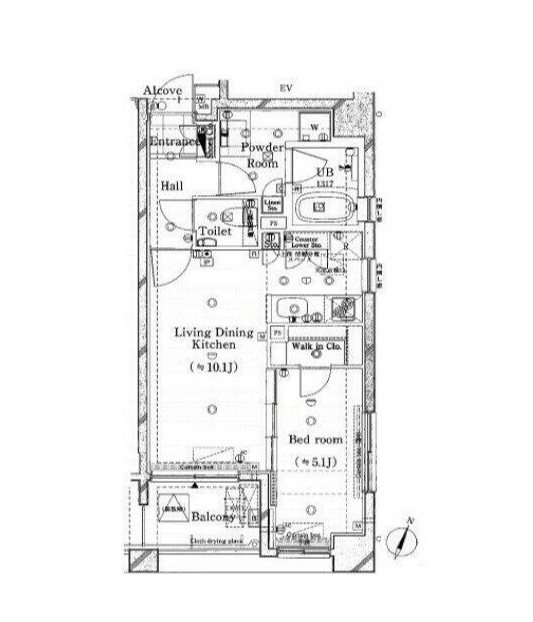 プレシス東神田    404号室 間取り
