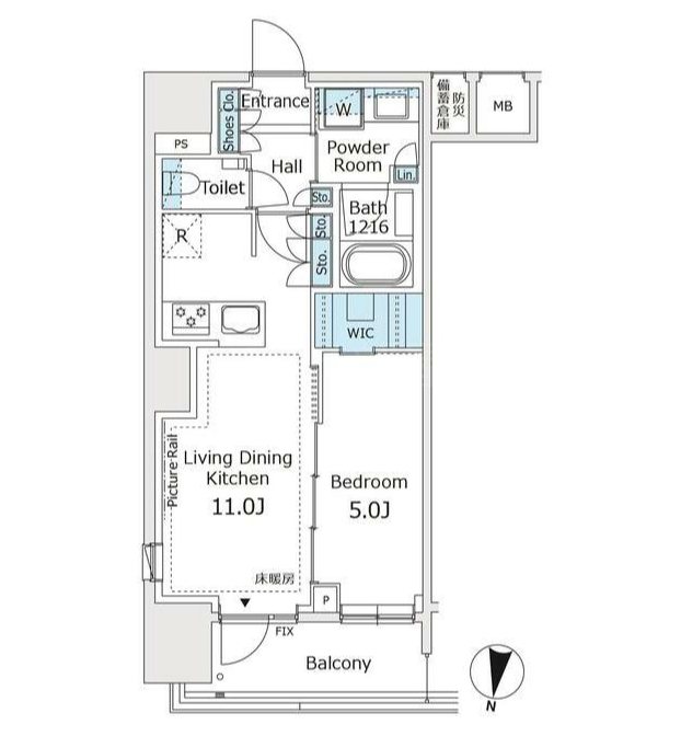 ルジェンテ文京湯島     705号室 間取り