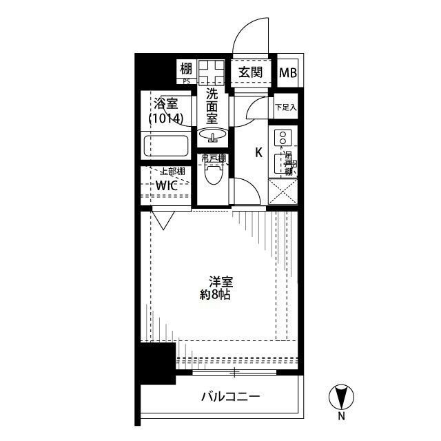 プレール・ドゥーク秋葉原Ⅲ   1002号室 間取り