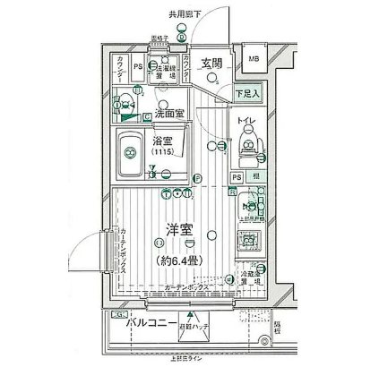 プレール・ドゥーク新宿御苑   210号室 間取り