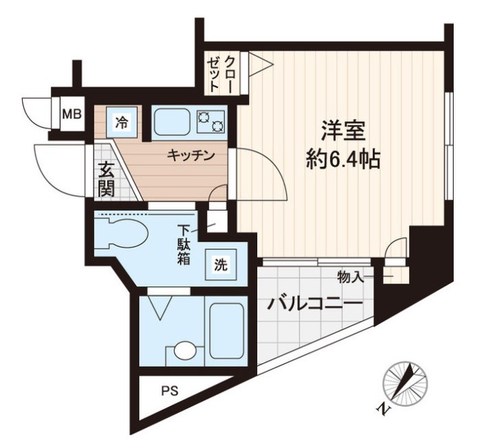 メインステージ日本橋箱崎Ⅳ 間取り