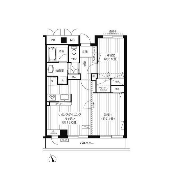 新御茶ノ水アーバントリニティ    1205号室 間取り