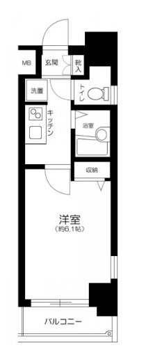 菱和パレス御茶ノ水湯島天神町  609号室 間取り