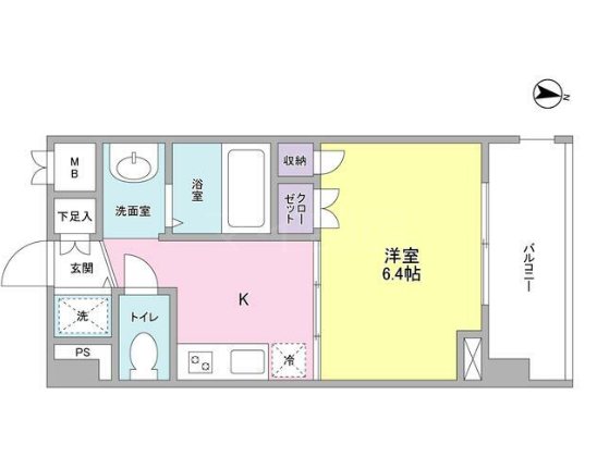 グリーチネ元町  503号室 間取り