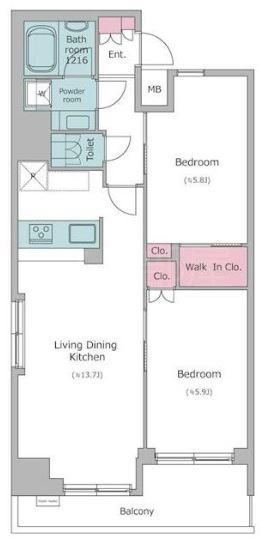 レジディア銀座東  間取り