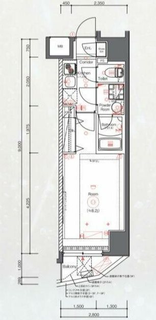 シーネクスプレミアアサクサバシ       503号室 間取り
