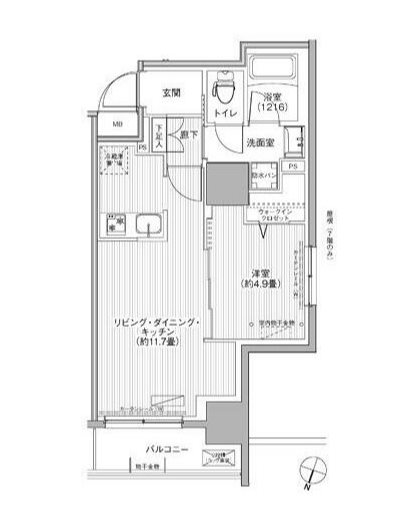グランフォークス神田イーストタワー    1202号室 間取り