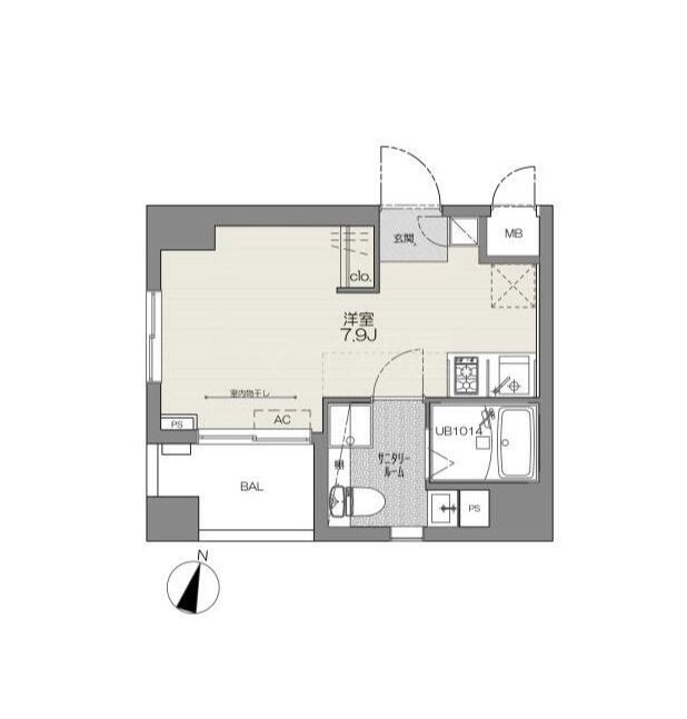 スカイコート新宿曙橋   703号室 間取り