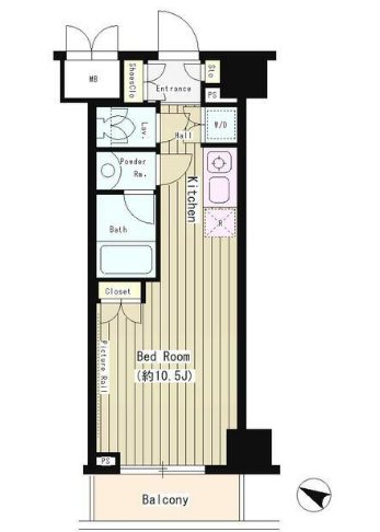 N35　EAST  1006号室 間取り
