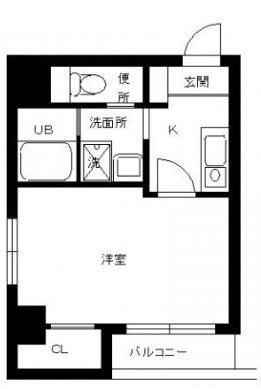 スカイコート銀座東第2  408号室 間取り
