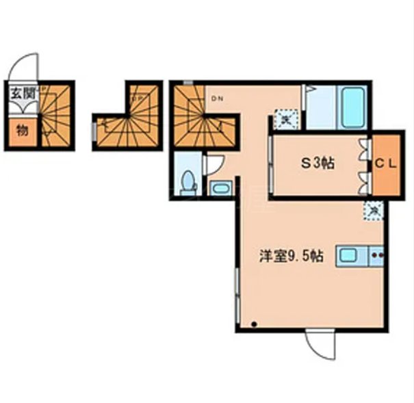 クレール白山  918753-302号室 間取り