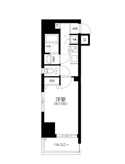 トーカン湯島キャステール  1001号室 間取り