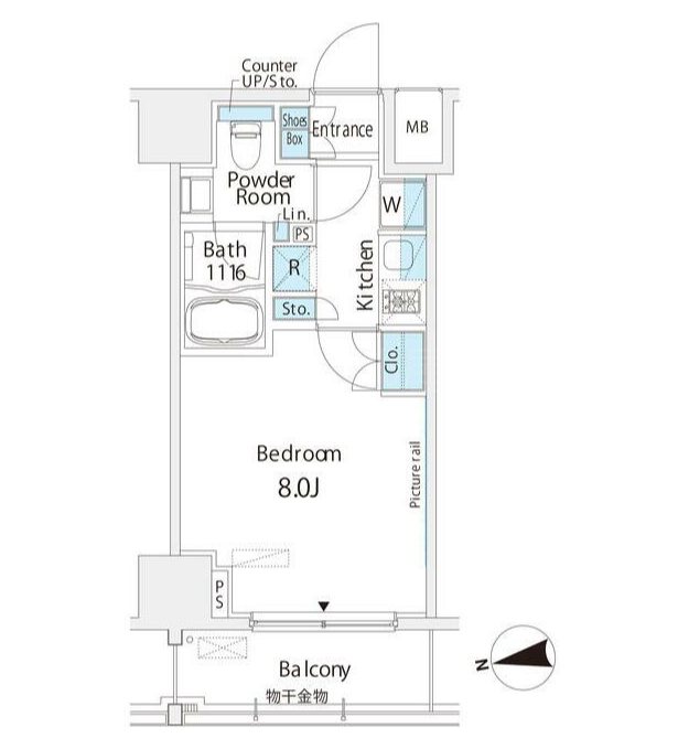 ベルビュー浅草橋   702号室 間取り