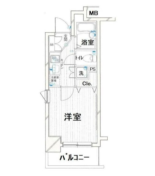 パークウェル千駄木駅前     305号室 間取り