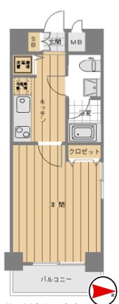 ステージファースト白山Ⅱ  703号室 間取り
