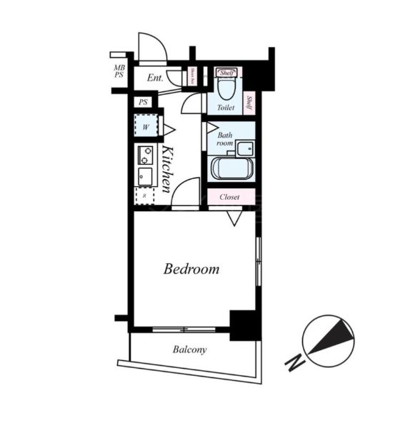 パークウェル銀座東     603号室 間取り