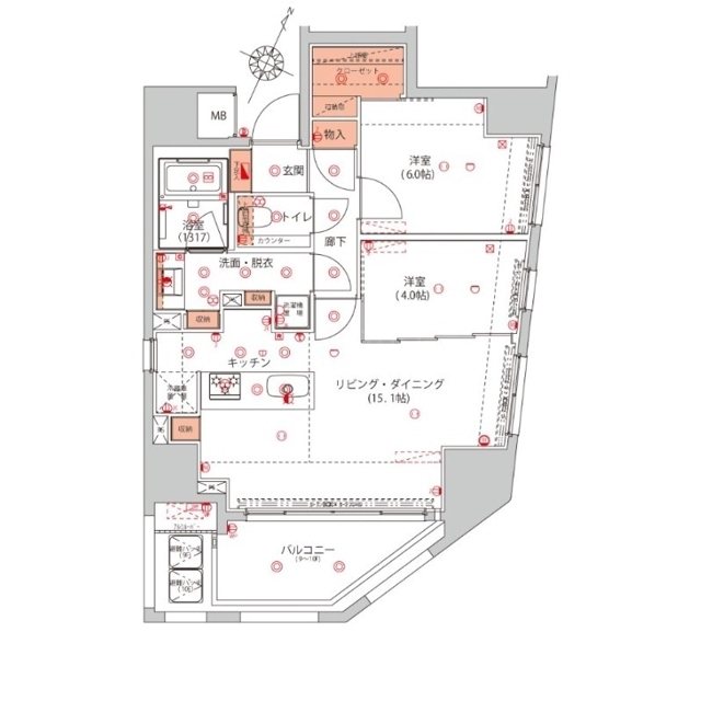 ハーモニーレジデンス千代田岩本町 間取り
