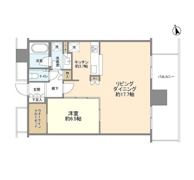 ワテラスタワーレジデンス    2103号室 間取り