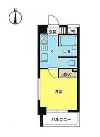 スカイコート神楽坂第2         204号室 間取り