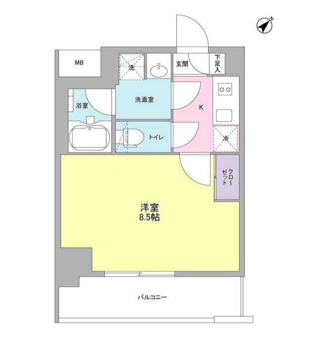 プラース千代田富士見  403号室 間取り