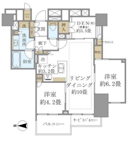 ブリリアタワー上野池之端  間取り