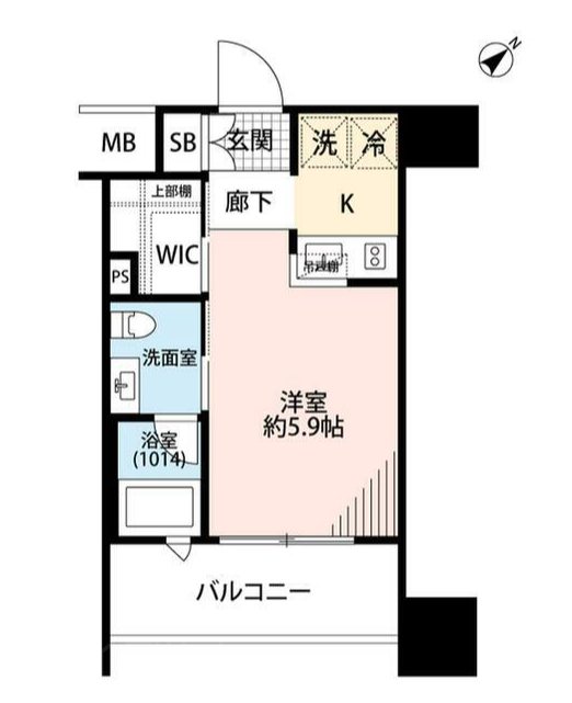 ベルファース水天宮前     305号室 間取り
