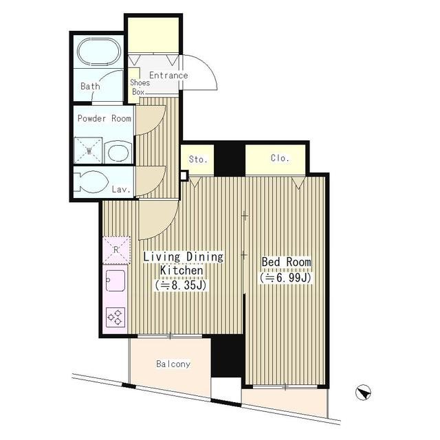 アクアアンビシャス八丁堀  間取り