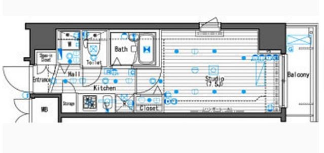 ガラステージ神田小川町   5号室 間取り