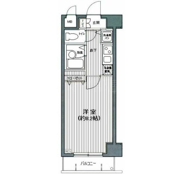 グランドガーラ日本橋茅場町       8号室 間取り
