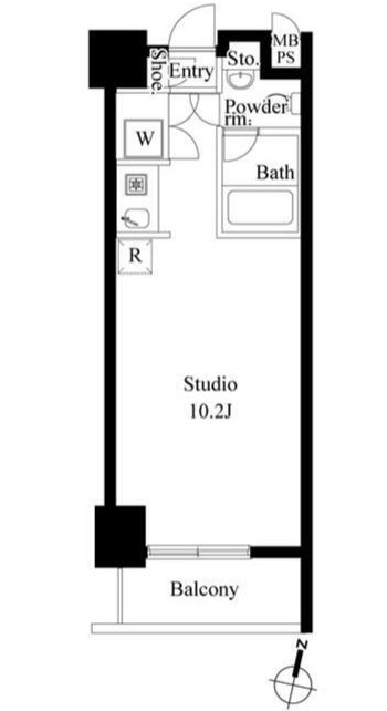 グレンパーク秋葉原イースト      703号室 間取り