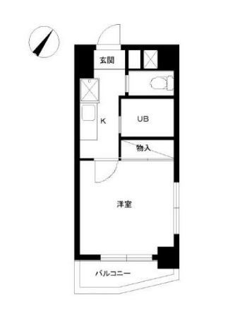 スカイコート日本橋浜町第２ 間取り