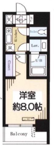 ドゥーエ蔵前      1103号室 間取り