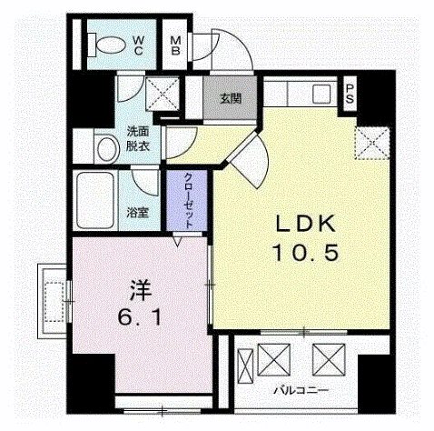 グランドルチェ白山      1002号室 間取り