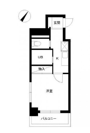 スカイコート日本橋浜町第２ 間取り