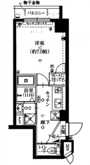 ルリオン神楽坂  102号室 間取り
