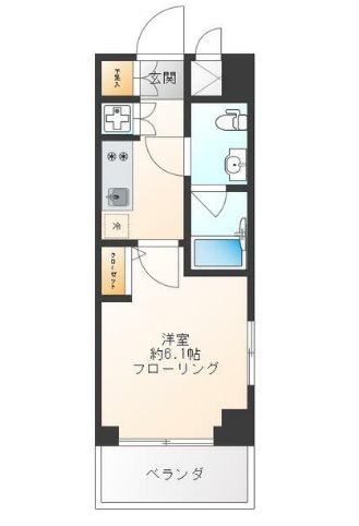 プレールドゥーク銀座イーストⅡ    3号室 間取り
