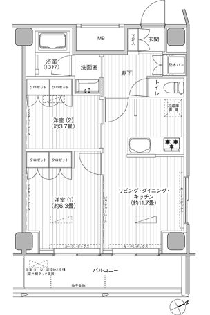 ヒューリック浅草橋江戸通 間取り