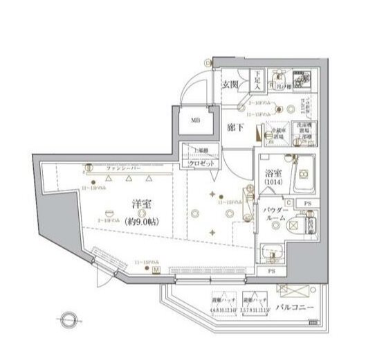 クレイシア文京春日   802号室 間取り