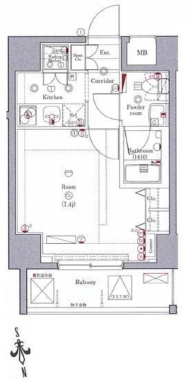 クレイシア新御徒町 間取り