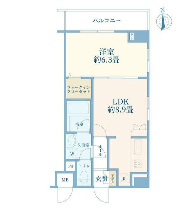 ガラ・グランディ大手町     1101号室 間取り