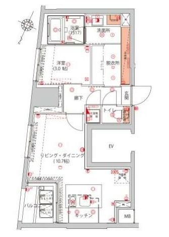 ハーモニーレジデンス千代田岩本町 間取り