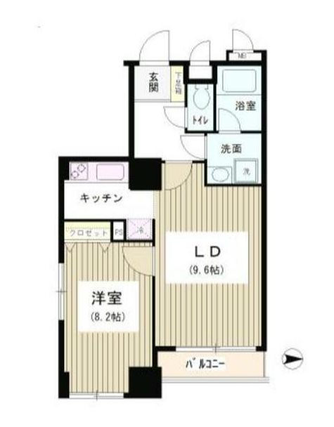 アクアコート    805号室 間取り