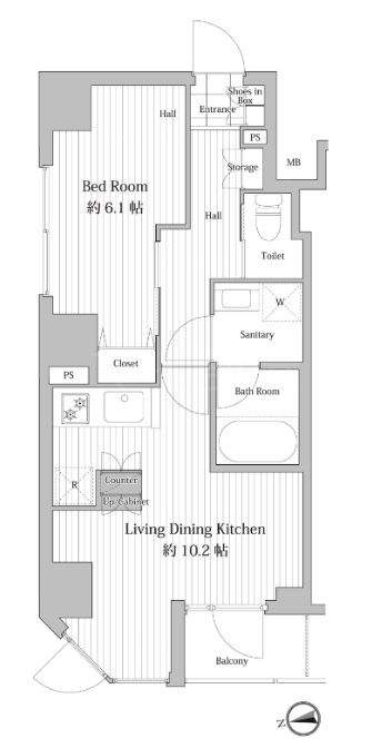 ウエルカーサ文京湯島 間取り