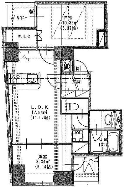 S-RESIDENCE日本橋浜町 間取り