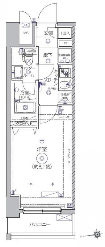 クレイシア秋葉原 間取り