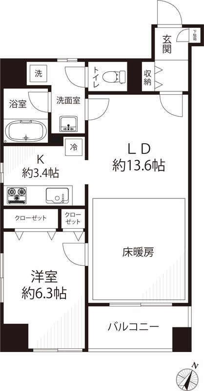 メゾン・ド・日本橋久松町  間取り