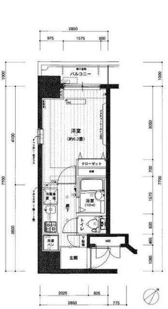 アフェクシオン日本橋人形町   501号室 間取り