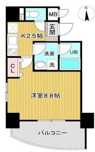 アクアコートＫ     間取り